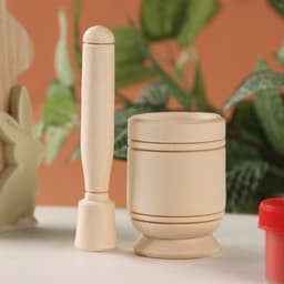 Основа для росписи «Ступка с пестиком», дерево, 4.5×7 см