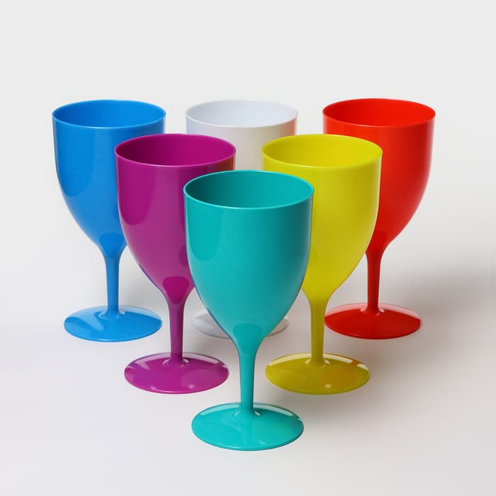 Бокал для вина «Салют», 400 мл, пластик, МИКС