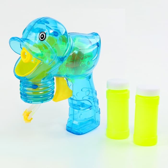 Генератор-пистолет мыльных пузырей Funny toys «Утка», прозрачный, МИКС