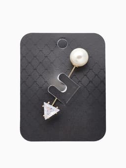 Булавка «Стрела», 5 см, белая в золоте