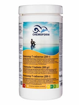 Дезинфицирующее средство «Кемохлор Т», для воды в бассейне, таблетки 200 г, 1 кг