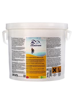 Дезинфицирующее средство Chemoform «Все в одном», для воды бассейне, мульти-таблетки, 20 г, 5 кг