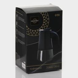 Кофеварка гейзерная Magistro Classic black, на 4 чашки, 200 мл, индукция, нержавеющая сталь, чёрная