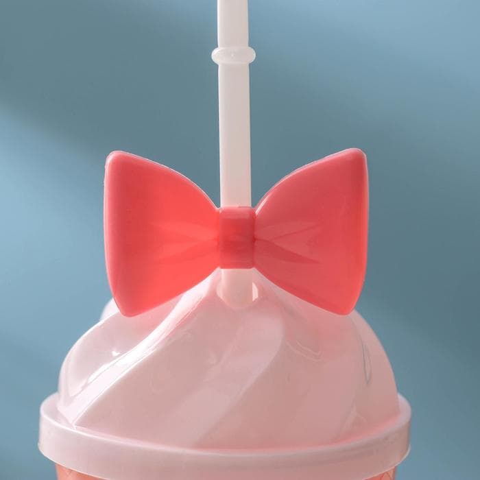 Стакан «Бантик», 500 мл, 16×9×9 см, с крышкой и трубочкой, МИКС