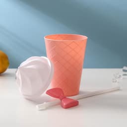 Стакан «Бантик», 500 мл, 16×9×9 см, с крышкой и трубочкой, МИКС