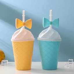 Стакан «Бантик», 500 мл, 16×9×9 см, с крышкой и трубочкой, МИКС