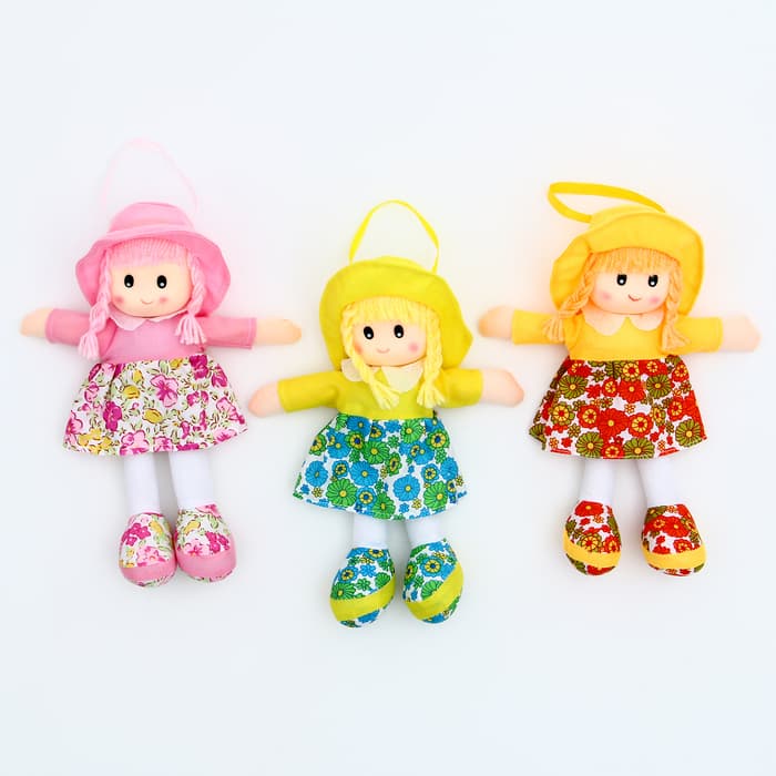 Мягкая игрушка «Кукла Эмма», платье в цветочек, 30 см, цвет МИКС