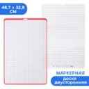 Доска маркерная A3 (48.7×32.8 см) Calligrata, двусторонняя: клетка/линейка, красная