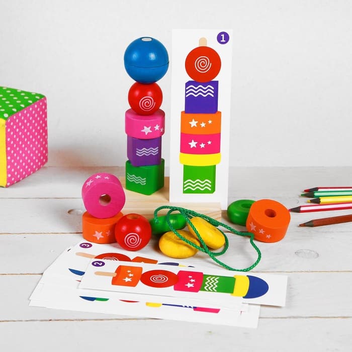 Пирамидка Краснокамская игрушка «Геометрическая фантазия», детали: 3×3 см