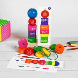 Пирамидка Краснокамская игрушка «Геометрическая фантазия», детали: 3×3 см