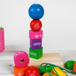 Пирамидка Краснокамская игрушка «Геометрическая фантазия», детали: 3×3 см