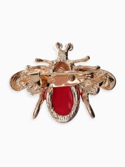 Брошь «Муха», в полете, цветная в золоте