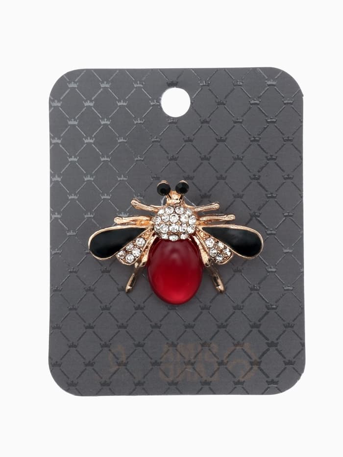 Брошь «Муха», в полете, цветная в золоте