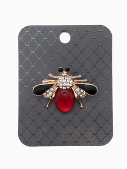 Брошь «Муха», в полете, цветная в золоте