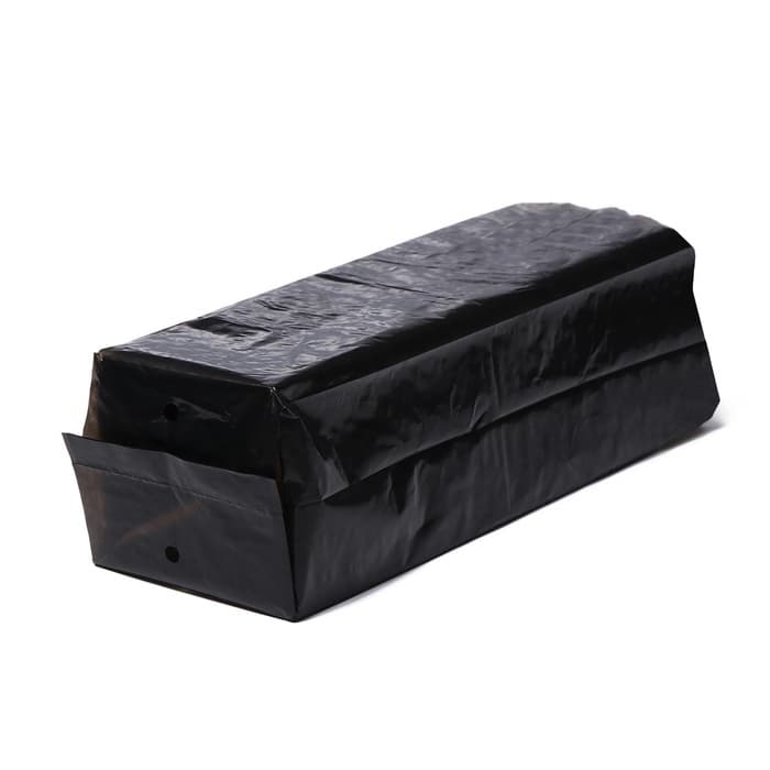 Пакет для рассады, 1.6 л, 8×30 см, полиэтилен толщиной 50 мкм, с перфорацией, чёрный, Greengo