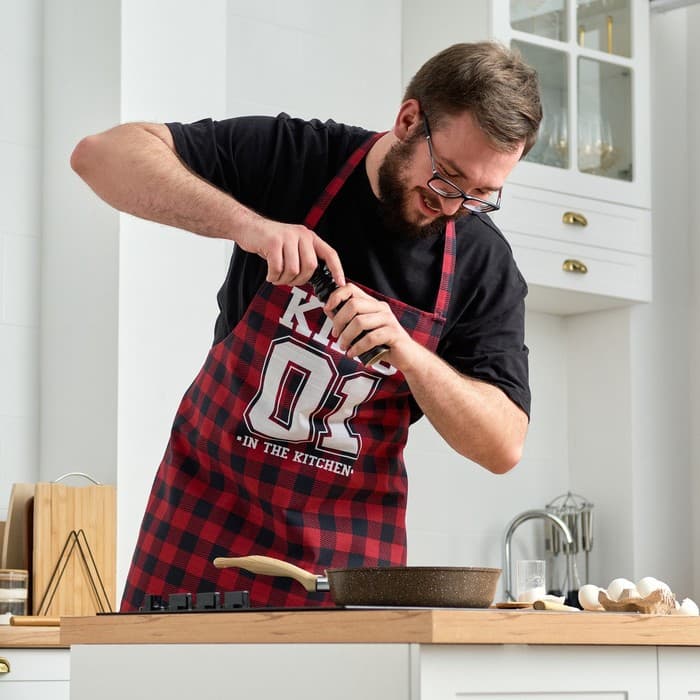 Фартук кухонный мужской «Этель. Король кухни» 77×75 см, 100% хлопок