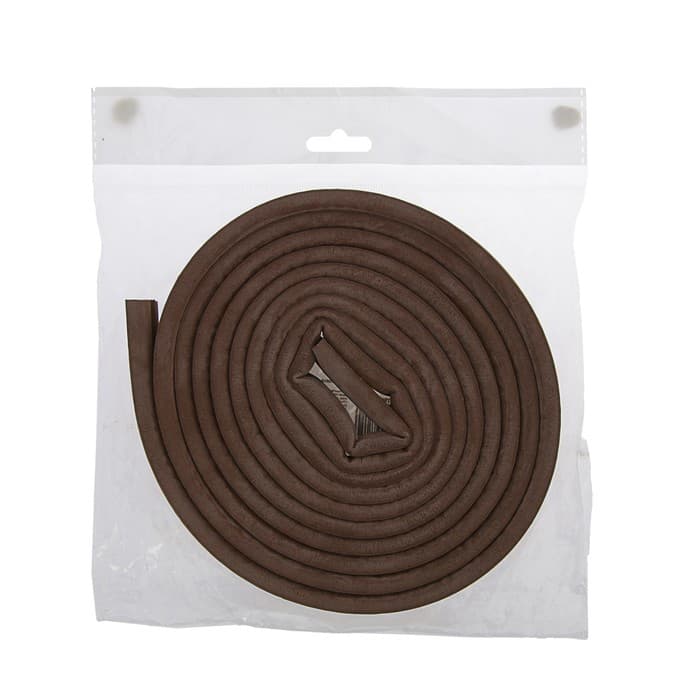 Уплотнитель резиновый ТУНДРА, профиль D, размер 9×8 мм, коричневый, в упаковке 6 м