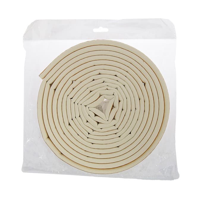 Уплотнитель резиновый ТУНДРА, профиль D, размер 9×8 мм, белый, в упаковке 10 м