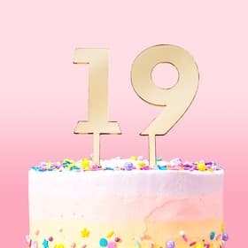 Набор топперов для торта Доляна «Цифры», 10 шт., 8×3 см, цвет золотой