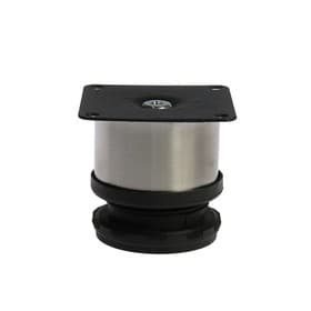 Опора мебельная, регулируемая, d=50 мм, h=50 мм, цвет сатиновый никель