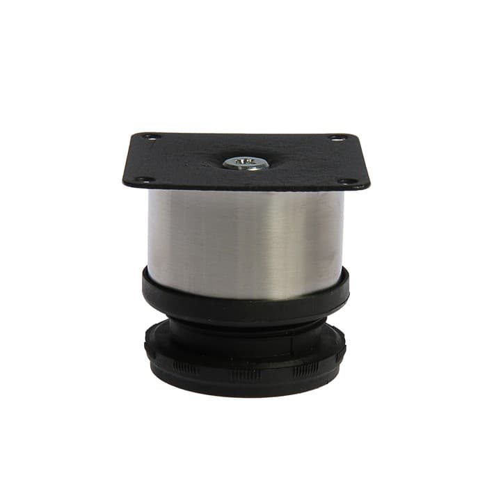 Опора мебельная, регулируемая, d=50 мм, h=50 мм, цвет сатиновый никель