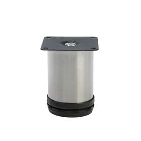 Опора мебельная, регулируемая, d=50 мм, h=80 мм, цвет сатиновый никель