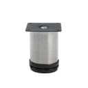 Опора мебельная, регулируемая, d=50 мм, h=80 мм, цвет сатиновый никель