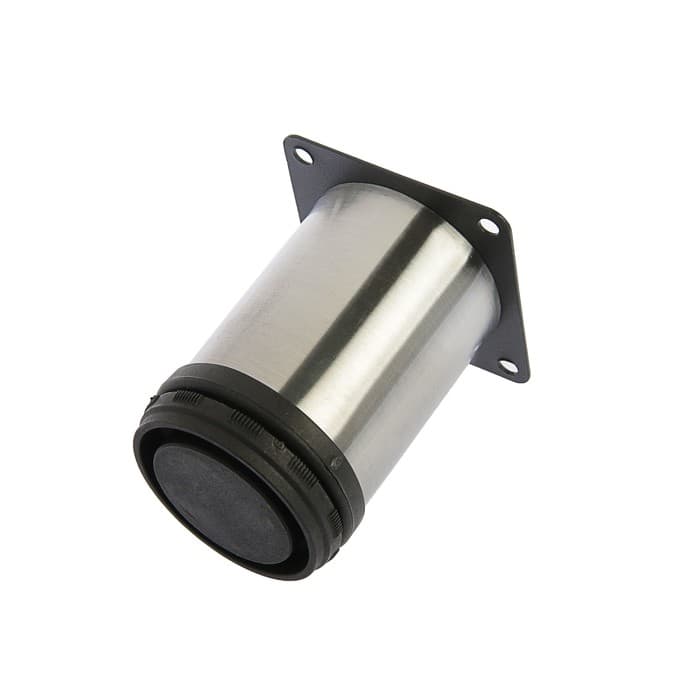 Опора мебельная, регулируемая, d=50 мм, h=80 мм, цвет сатиновый никель