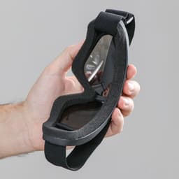 Очки для езды на мототехнике, стекло хром, чёрные