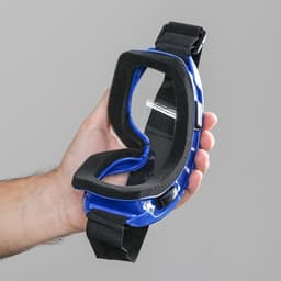 Очки-маска для езды на мототехнике, стекло прозрачное, синие