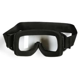 Очки-маска для езды на мототехнике, стекло прозрачное, чёрные