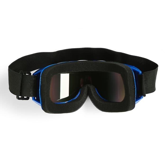 Очки-маска для езды на мототехнике, стекло хамелеон, синие