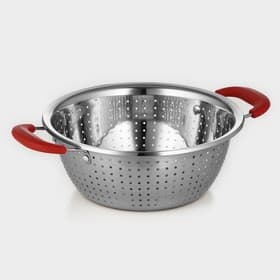 Дуршлаг из нержавеющей стали «Эдвин», d=22 см, две пластиковые ручки, МИКС
