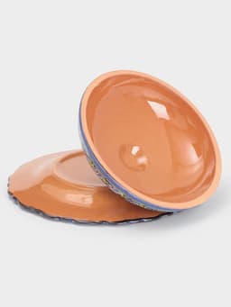 Блинница узбекская Риштанская Керамика «Узоры», d=24 см, керамика, синяя