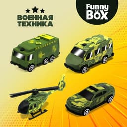 Игрушка - сюрприз Funny Box «Военная техника»: карточка, фигурка, лист наклеек, МИКС