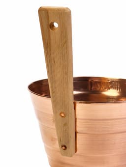 Набор для бани и сауны «Каменка», из двух предметов: ушат, 5 л, медь, деревянная ручка и черпак, 200 мл, медь, деревянная ручка