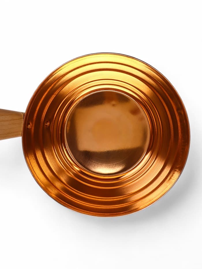 Набор для бани и сауны «Каменка», из двух предметов: ушат, 5 л, медь, деревянная ручка и черпак, 200 мл, медь, деревянная ручка