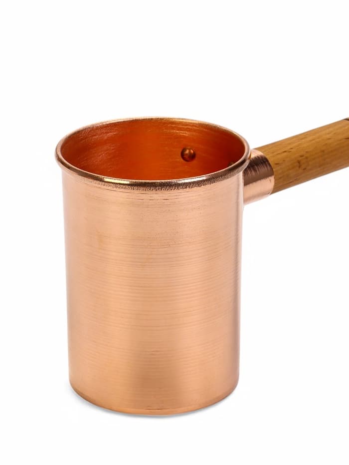 Набор для бани и сауны «Каменка», из двух предметов: ушат, 5 л, медь, деревянная ручка и черпак, 200 мл, медь, деревянная ручка