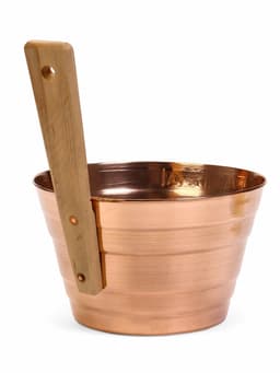 Набор для бани и сауны «Каменка», из двух предметов: ушат, 5 л, медь, деревянная ручка и черпак, 200 мл, медь, деревянная ручка