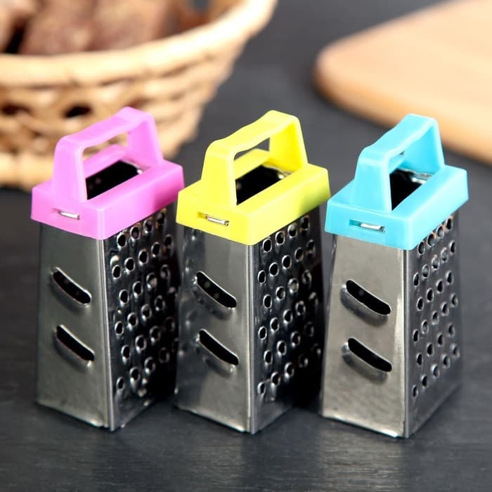 Тёрка четырёхгранная c магнитом Доляна, 3.5×7×3 см, МИКС