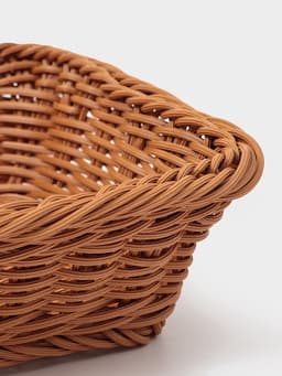 Корзина для продуктов Доляна, 30×19.5×6 см, плетёная, пластик, коричневая