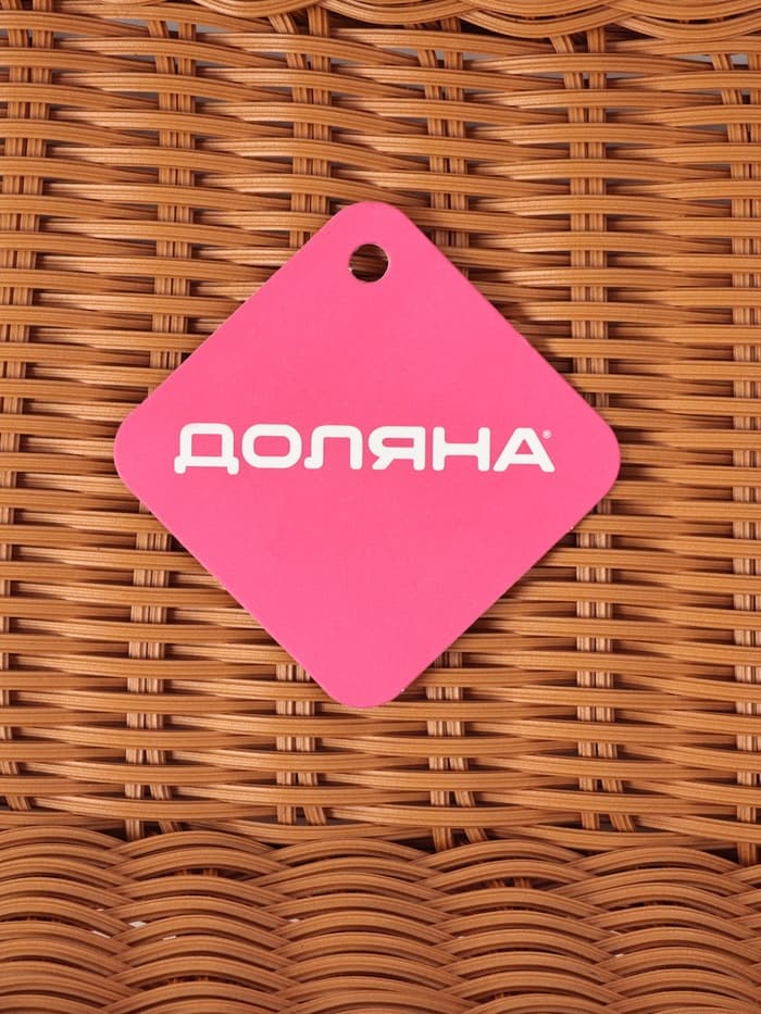 Корзина для продуктов Доляна, 30×19.5×6 см, плетёная, пластик, коричневая