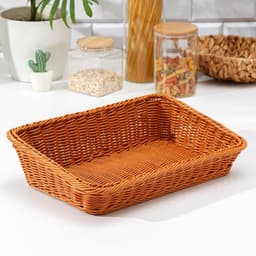 Корзина для продуктов Доляна, 39×26×10 см, коричневая