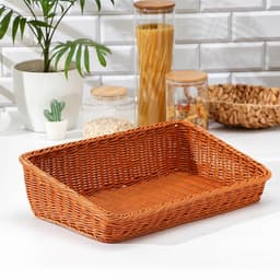 Корзина для продуктов Доляна, 45×29×12 см, коричневая