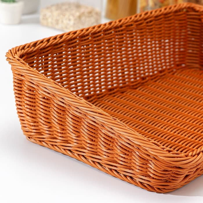 Корзина для продуктов Доляна, 45×29×12 см, коричневая