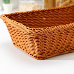 Корзина для продуктов Доляна, 40×25×10 см, плетёная, пластик, коричневая