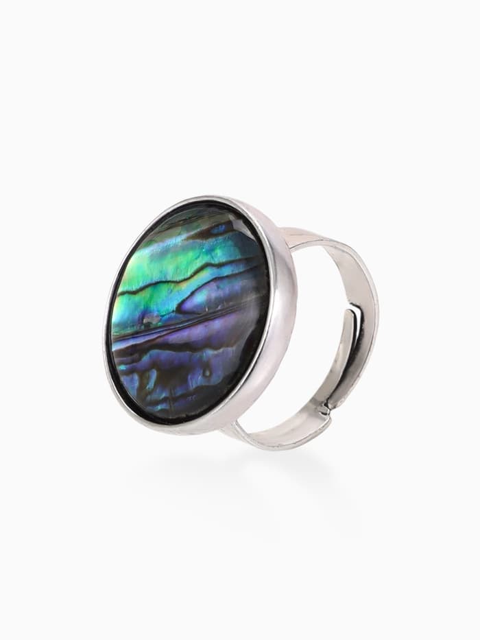 Кольцо из эпоксидной смолы «Галиотис», круг, безразмерное