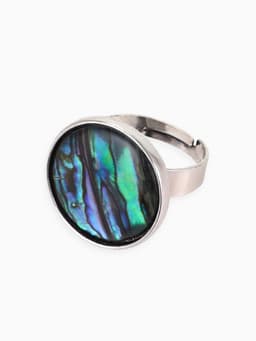 Кольцо из эпоксидной смолы «Галиотис», круг, безразмерное