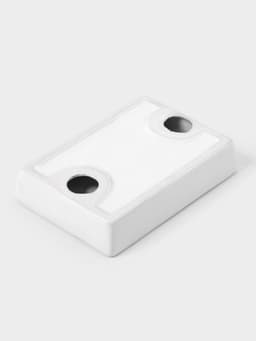 Набор аксессуаров для ванной комнаты «Завитки», 4 предмета, мыльница, дозатор для мыла, 2 стакана, белый