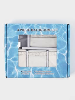 Набор аксессуаров для ванной комнаты «Завитки», 4 предмета, мыльница, дозатор для мыла, 2 стакана, белый